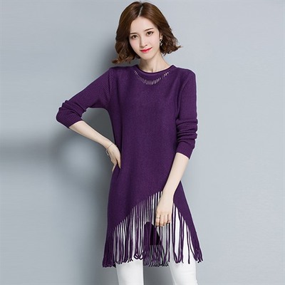 時(shí)尚百搭的韓版流蘇針織衫 2017秋季女裝潮流解讀